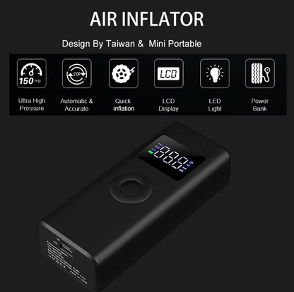 مضخة هواء لاسلكية للسيارات والدراجات والكرات وغيرها