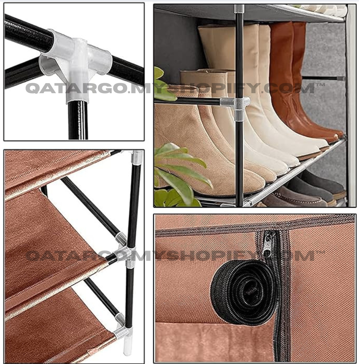 خزانة أحذية 10 طبقات بسحاب