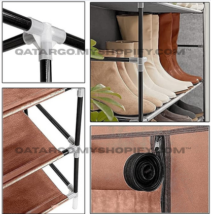 خزانة أحذية 10 طبقات بسحاب